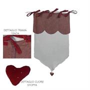 Coppia tendine vetro con cuoricini Nuvole di Stoffa