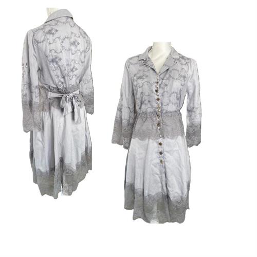 Caftano in cotone e pizzo Respiro Old Arte Pura