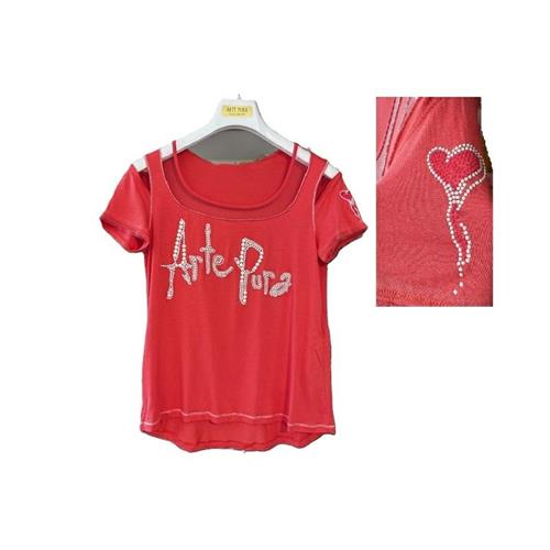 T-Shirt corallo Arte Pura