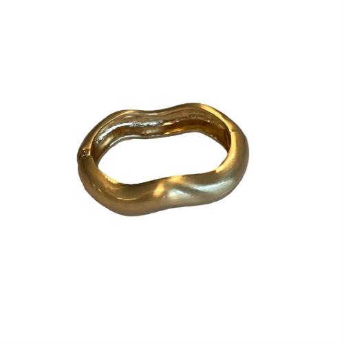 Bracciale gold molla satinato ondulato