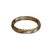 Bracciale gold molla satinato onde piccole