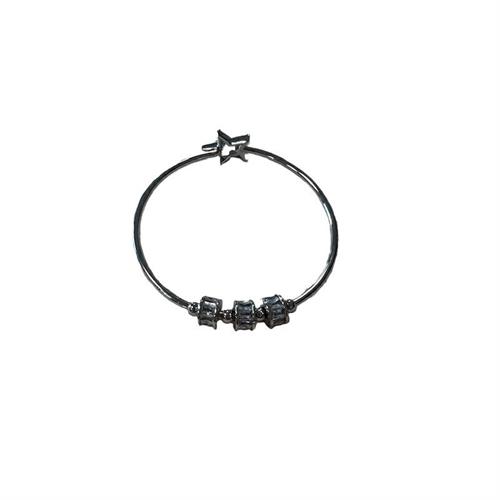Bracciale silver tris di gemme con chiusura a stella