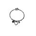 Bracciale silver con cuori e strass con chiusura a stella