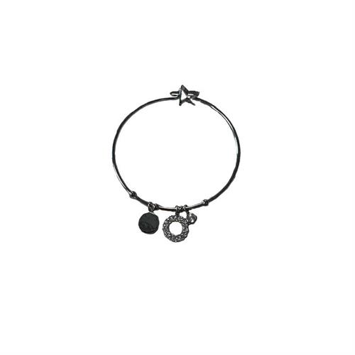 Bracciale silver con cerchio c/strass cerchio e strass - chiusura stella