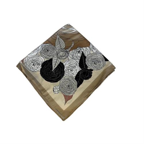 Foulard floreale color talpa