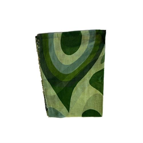 Pashmina in viscosa in fantasia verde