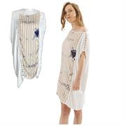 Maxi t-shirt con stampa a righe Arte Pura