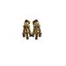 Orecchini lobo gold 3 cerchi con strass