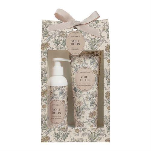 Cofanetto regalo con latte corpo e gel doccia - Voile de Lin