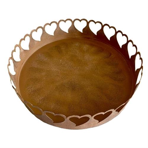 Vassoio grande in metallo con cuori