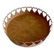 Vassoio grande in metallo con cuori