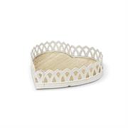 Vassoietto cuore in legno e metallo