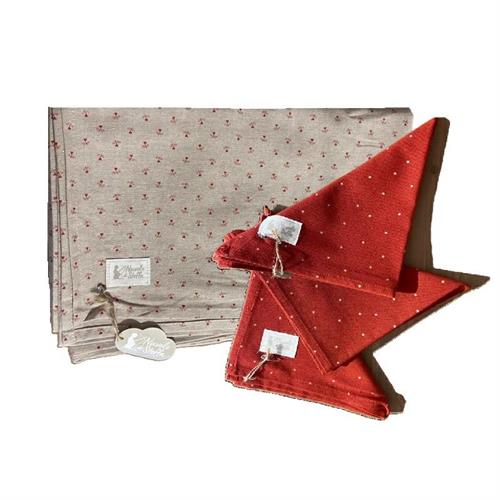 Tovaglia con tovaglioli C'era una volta Nuvole di Stoffa