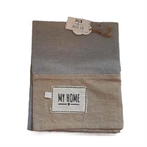 Strofinaccio My Home sfondo grigio