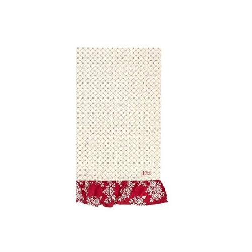 Canovaccio Come nelle favole avorio con decori rossi