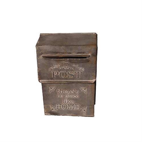 Cassetta postale in metallo con scritta
