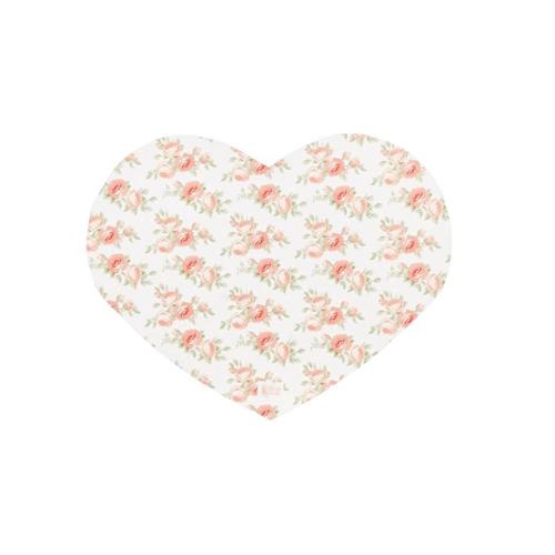 Coppia tovagliette americane a forma di cuore con rose Annette