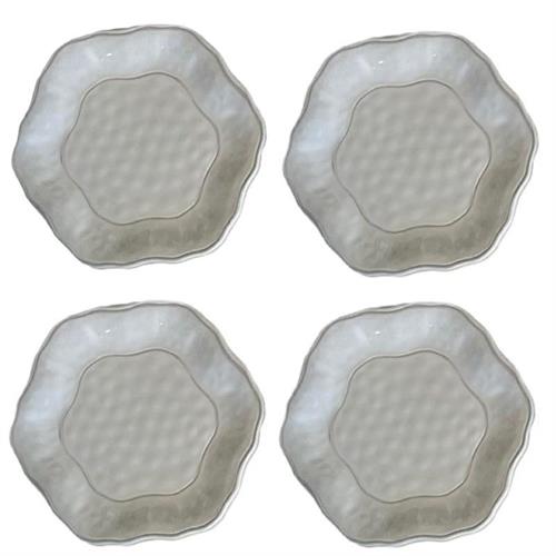 Piatto dessert York Bianco Touch-Mel (4pz)