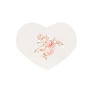 Coppia di tovaliette americane a forma di cuore con rose Annette