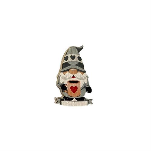 Calamita gnomo grigio con tazza