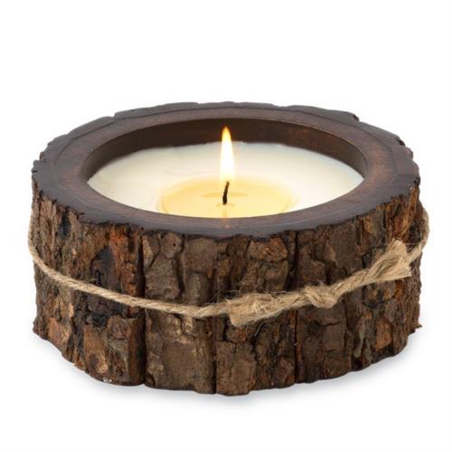 Himalayan candle small tree bark pot Ginger Patchouli