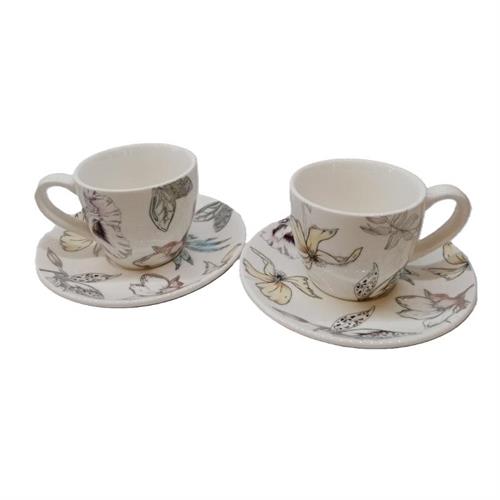 Set due tazzine da caffe' con piattini Hervit