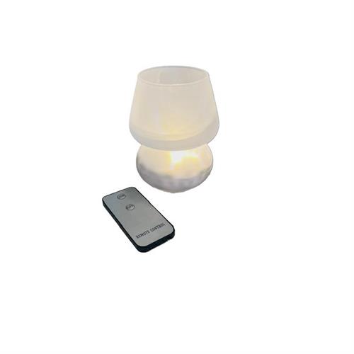 Lampada led in vetro bianca con telecomando