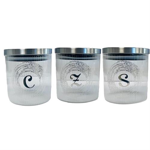 Set 3 barattoli vetro