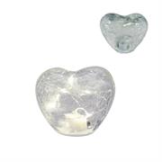Lampada cuore vetro crack trasparente Hervit