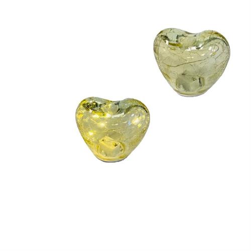 Cuore crack giallo con led