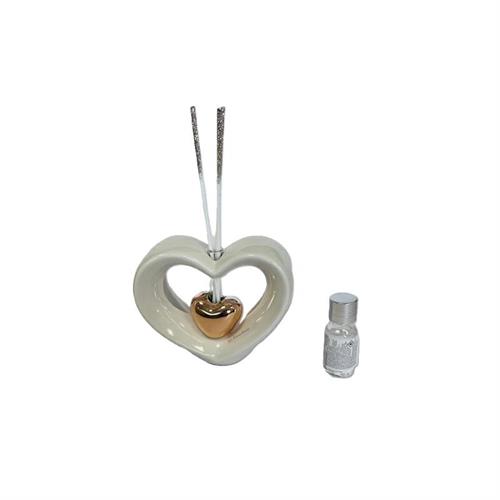 Diffusore cuore con cuore oro rosa