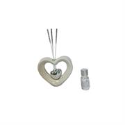 Diffusore cuore con cuore silver