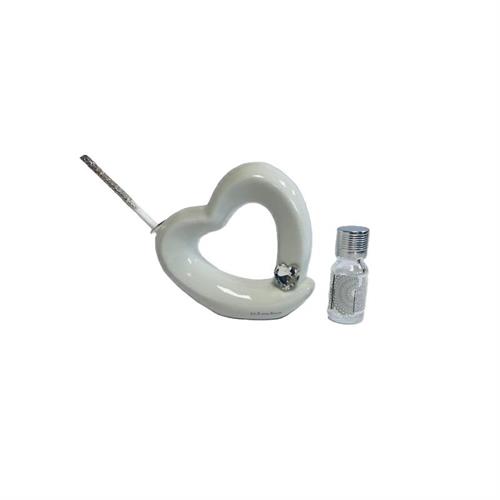 Profumatore cuore con cuore silver