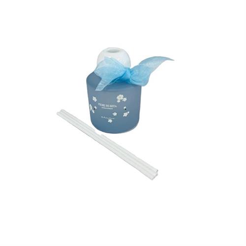 Diffusore di profumo da 50 ml azzurro con decoro fiori