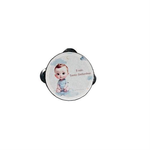 Tamburello Battesimo bimbo, personalizzabile