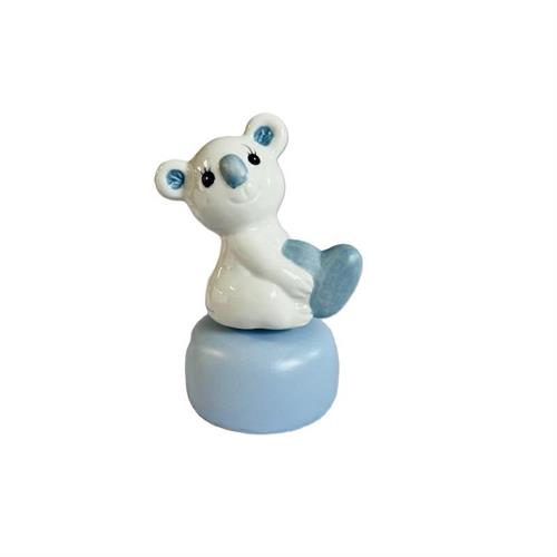Koala carillon con base e cuoricino azzurro