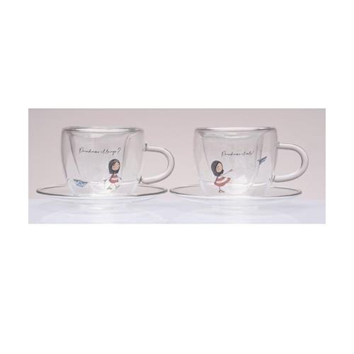 Coppia tazzine cuore La Tipa