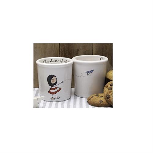 Coppia tazzine in ceramica La Tipa