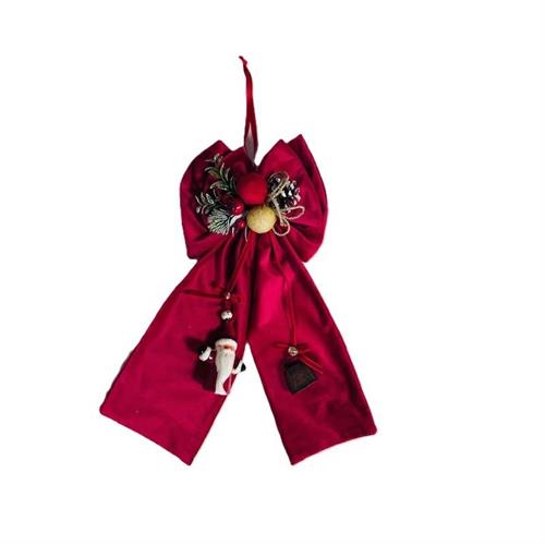 Fiocco fuoriporta in velluto rosso