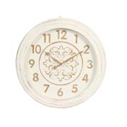 Orologio tondo bianco da muro Nuvole di Stoffa