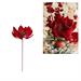 Fiore decorativo Rosso Glitter diam.24cm