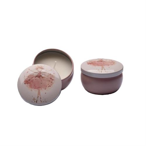 Scatola di latta con candela Ballerina