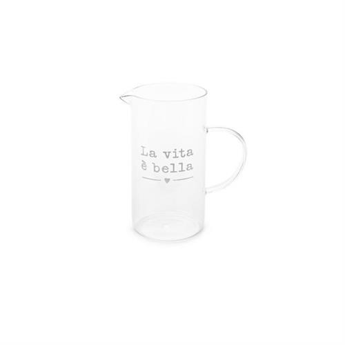 Brocca borosilicato La vita è bella