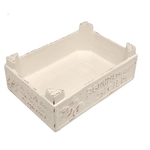 Cassetta frutta in ceramica Virginia casa BIANCA