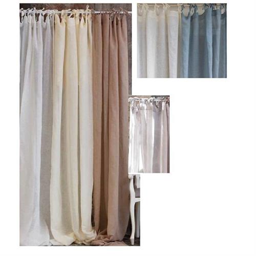 Tenda in lino e cotone Soleil bianco