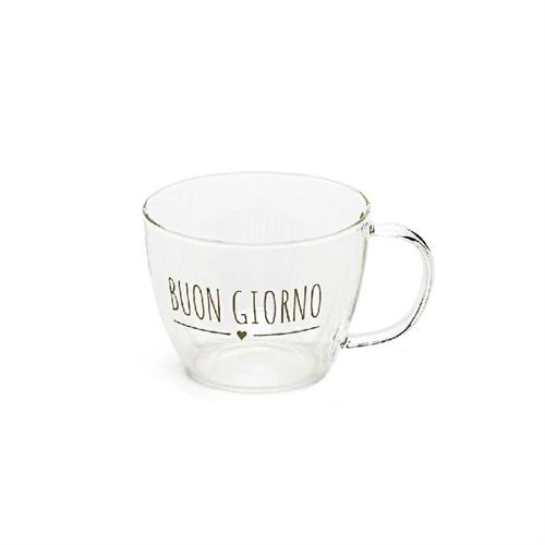Coppia tazze in vetro borosilicato Buongiorno