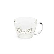 Coppia tazze in vetro borosilicato Buongiorno